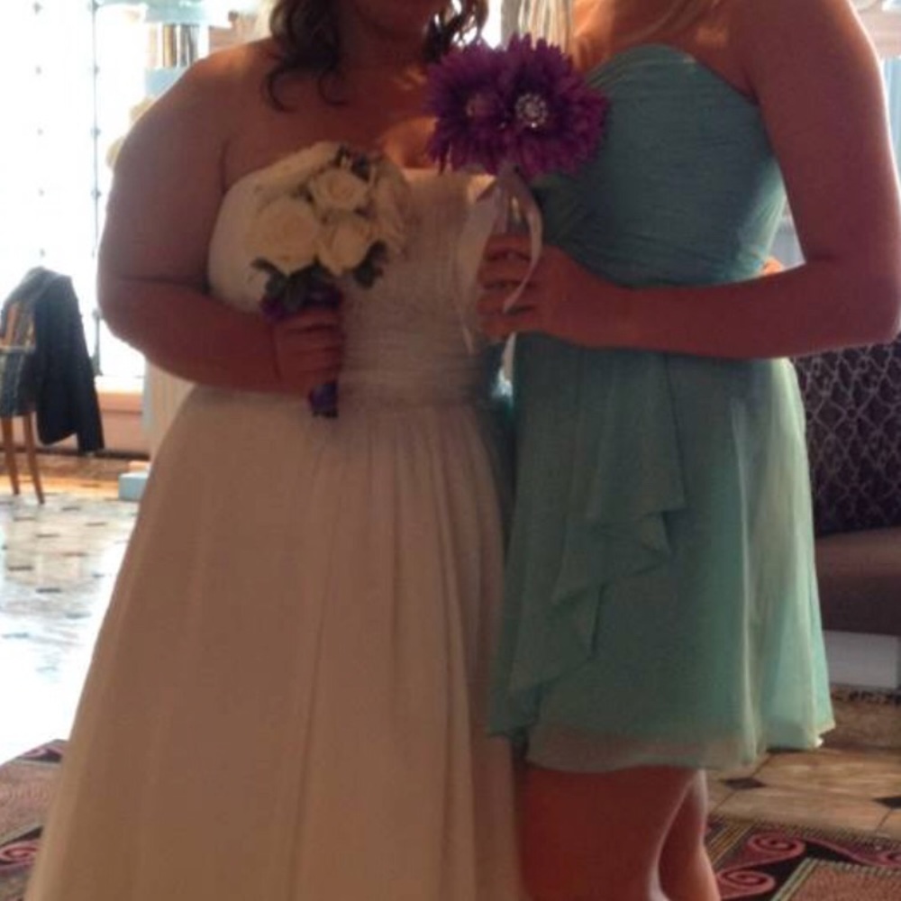 Short Crinkle Chiffon (Spa) Bridesmaid Dress